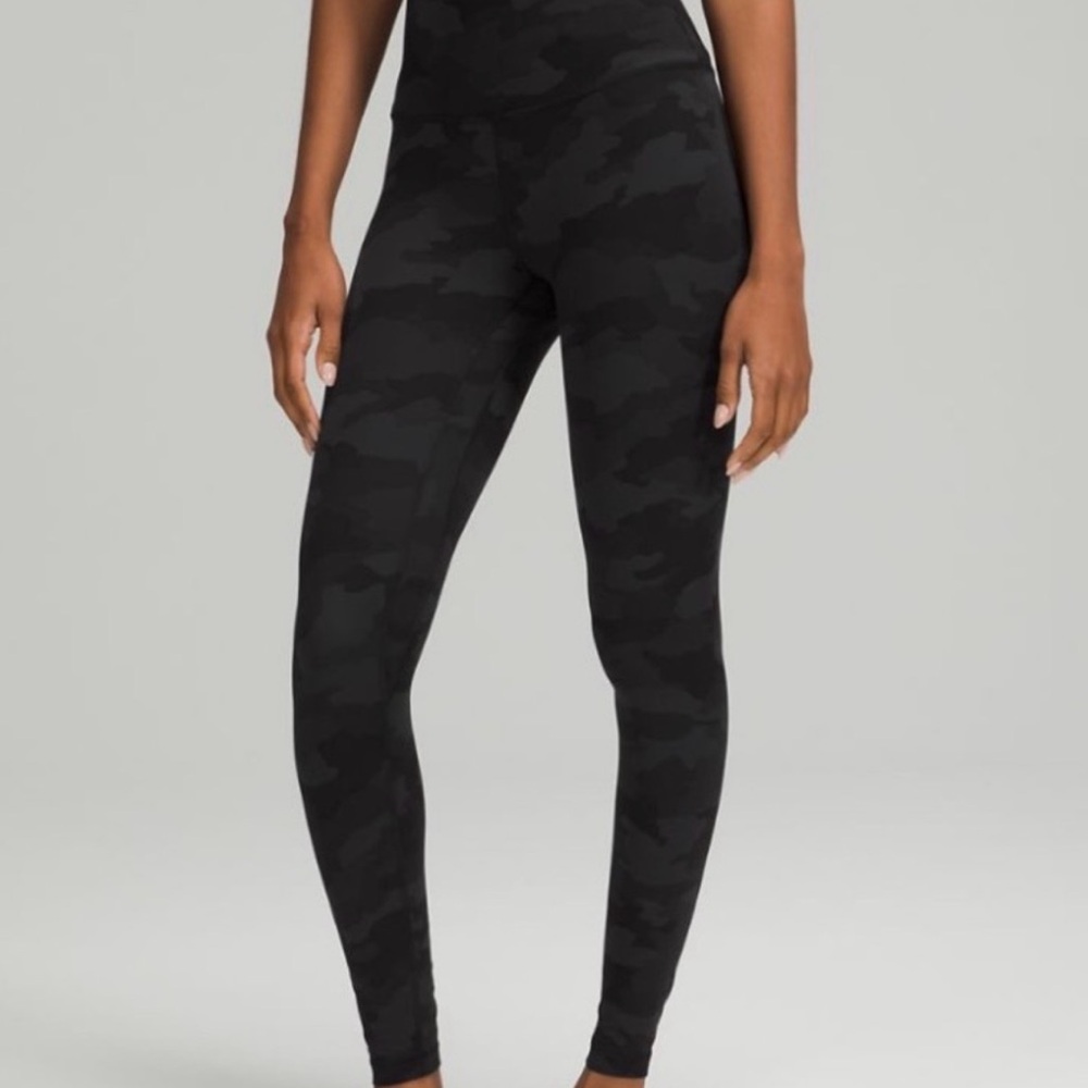Lululemon Align Pant 28" Heritage 365 Camo Deep Coal Multi size 4 LIKE NEW
